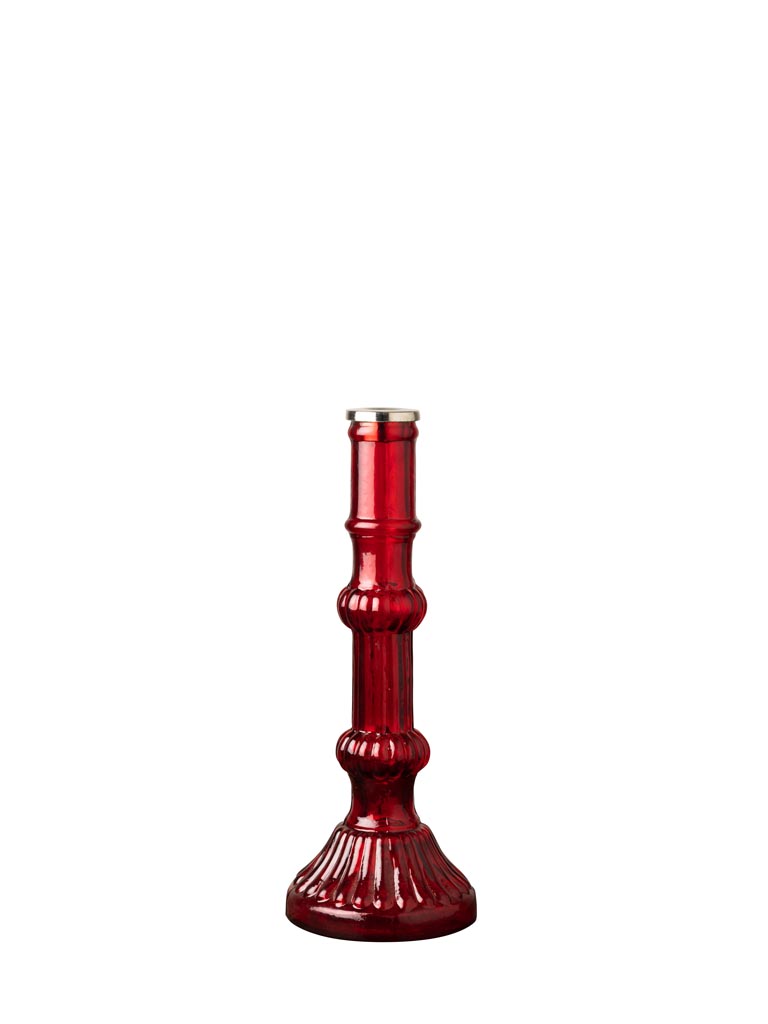 Bougeoir verre rouge - 2