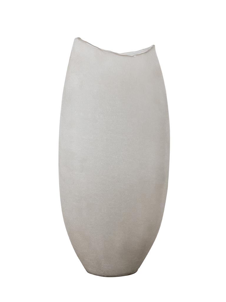 Sanded glass vase clear - 2