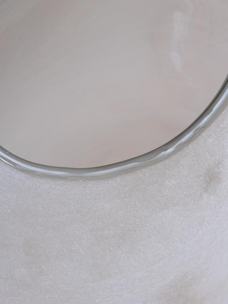 Sanded glass vase clear - 4