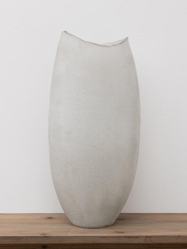 Sanded glass vase clear