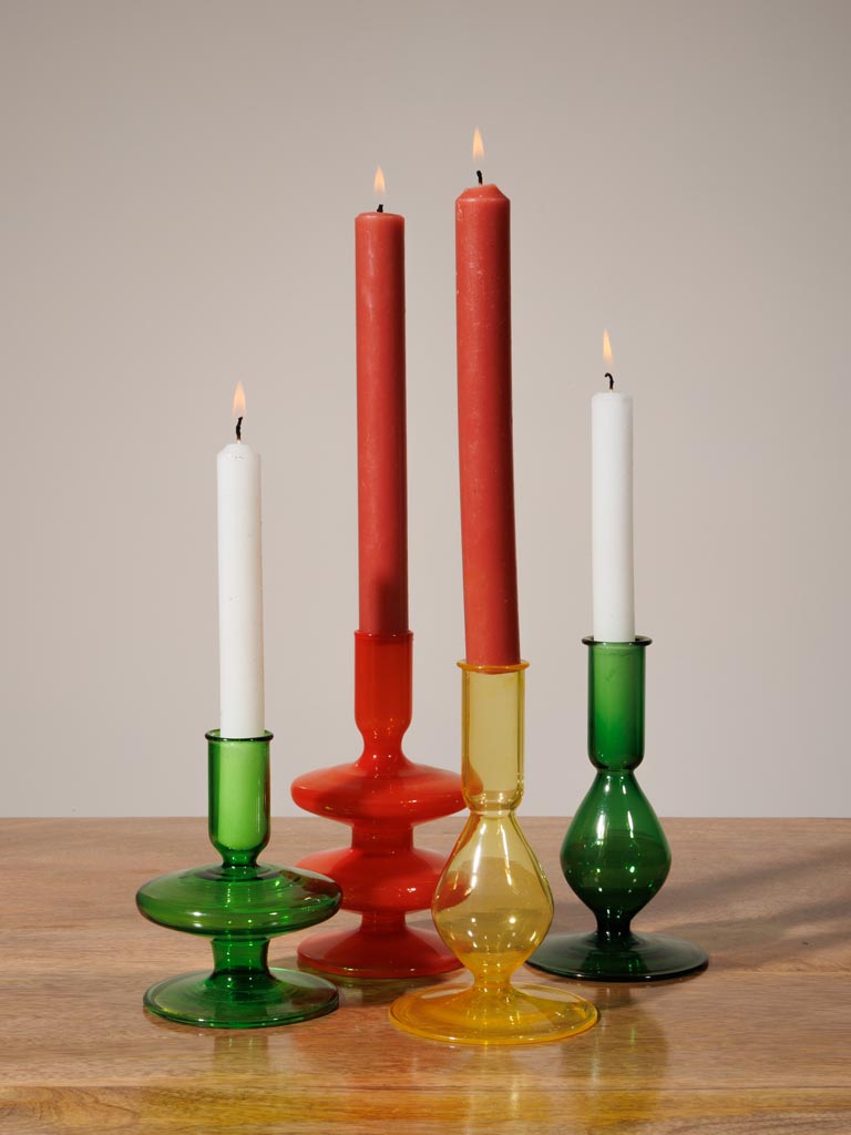 Green glass candlestick absinthe - 5