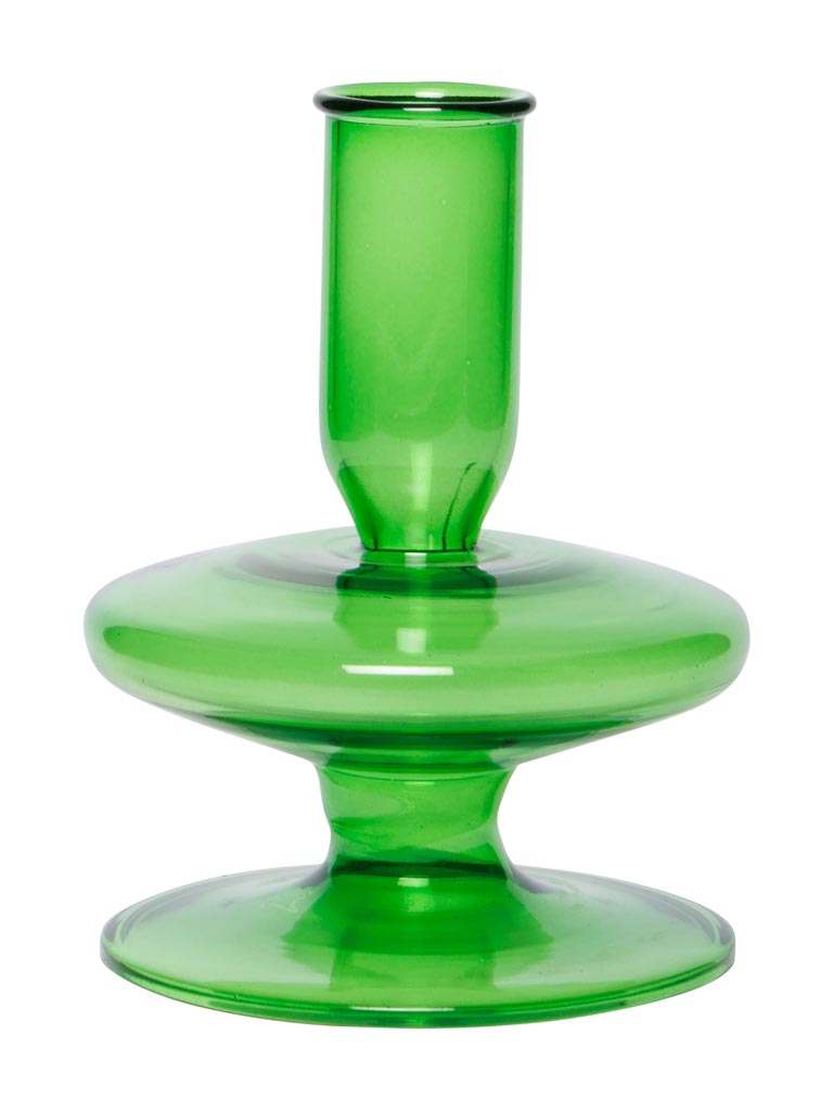 Green glass candlestick absinthe - 2