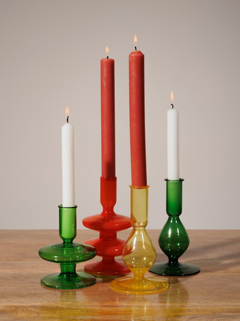 Green glass candlestick absinthe - 5