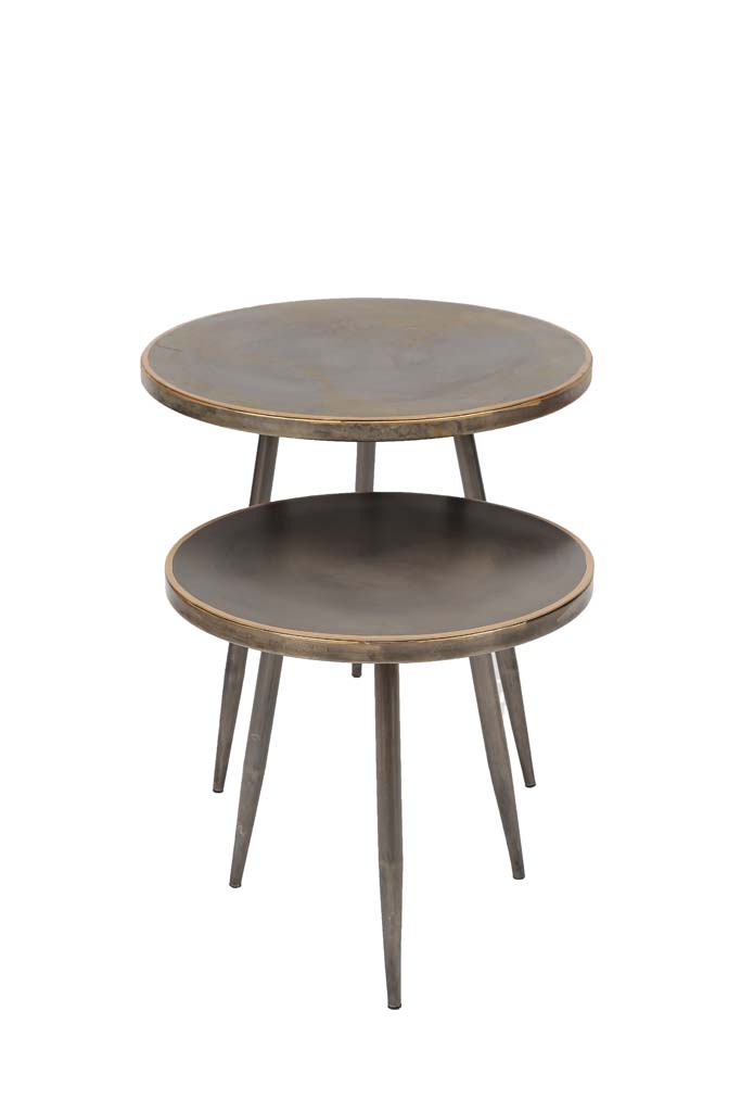 S/2 side tables golden edge - 2