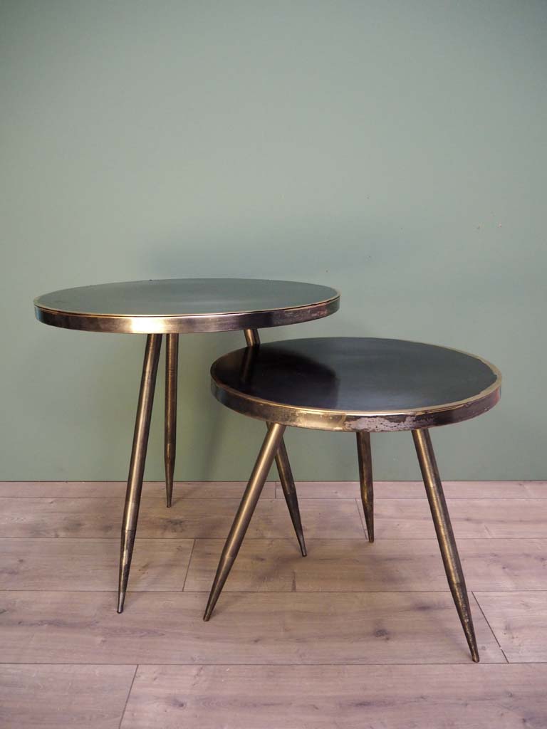 S/2 side tables golden edge - 1