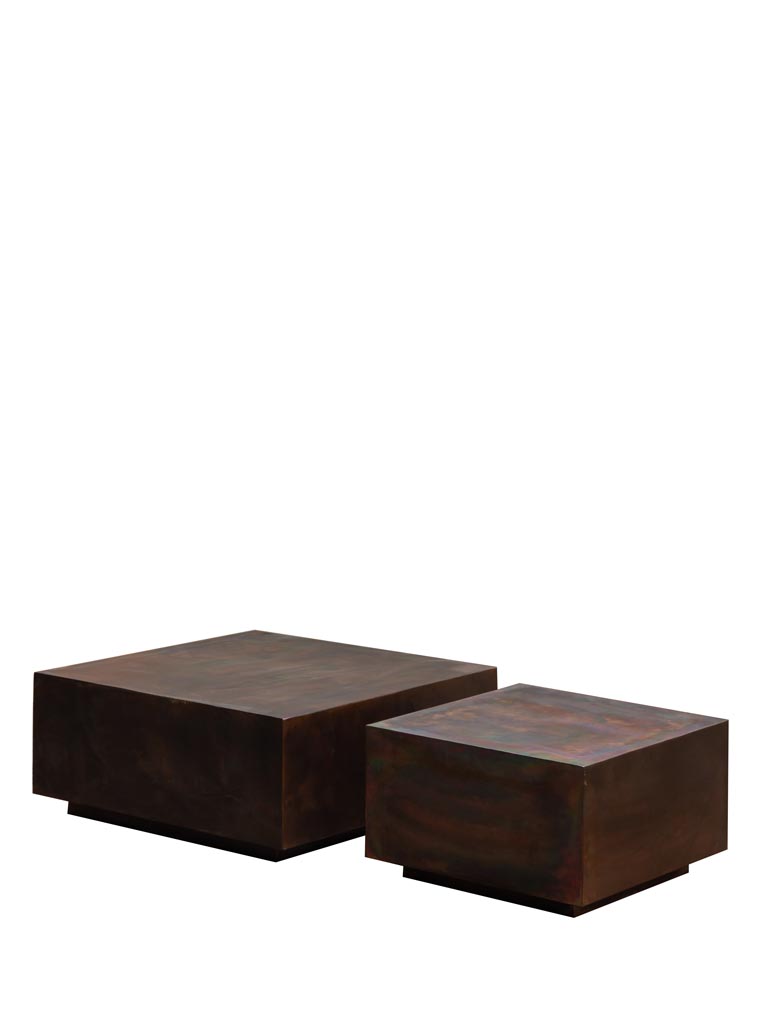 S/2 tables basses rouille Square - 2