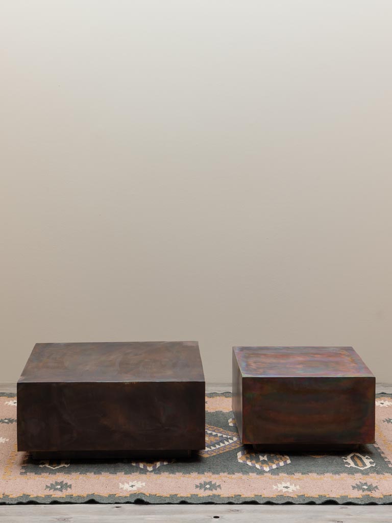 S/2 coffee tables rusty Square - 3