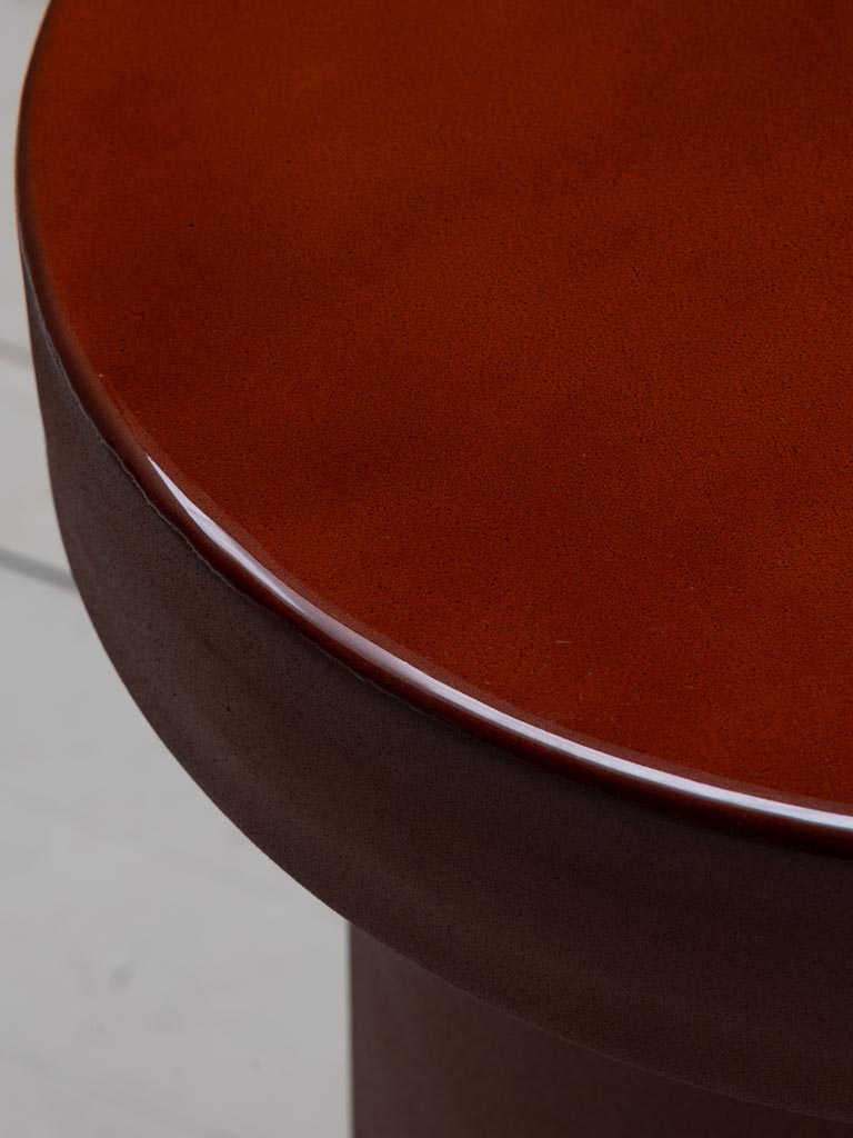 Matte stool with lacquered top Grenade - 3
