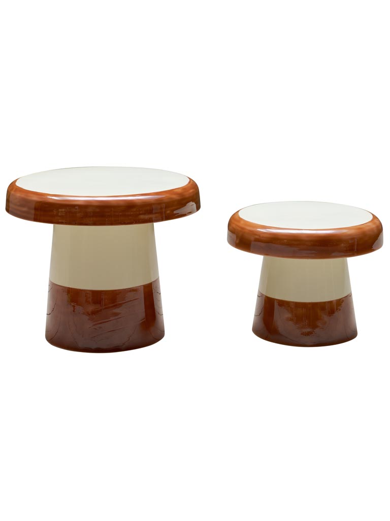 S/2 tables basses écru rouille Shiitake - 2