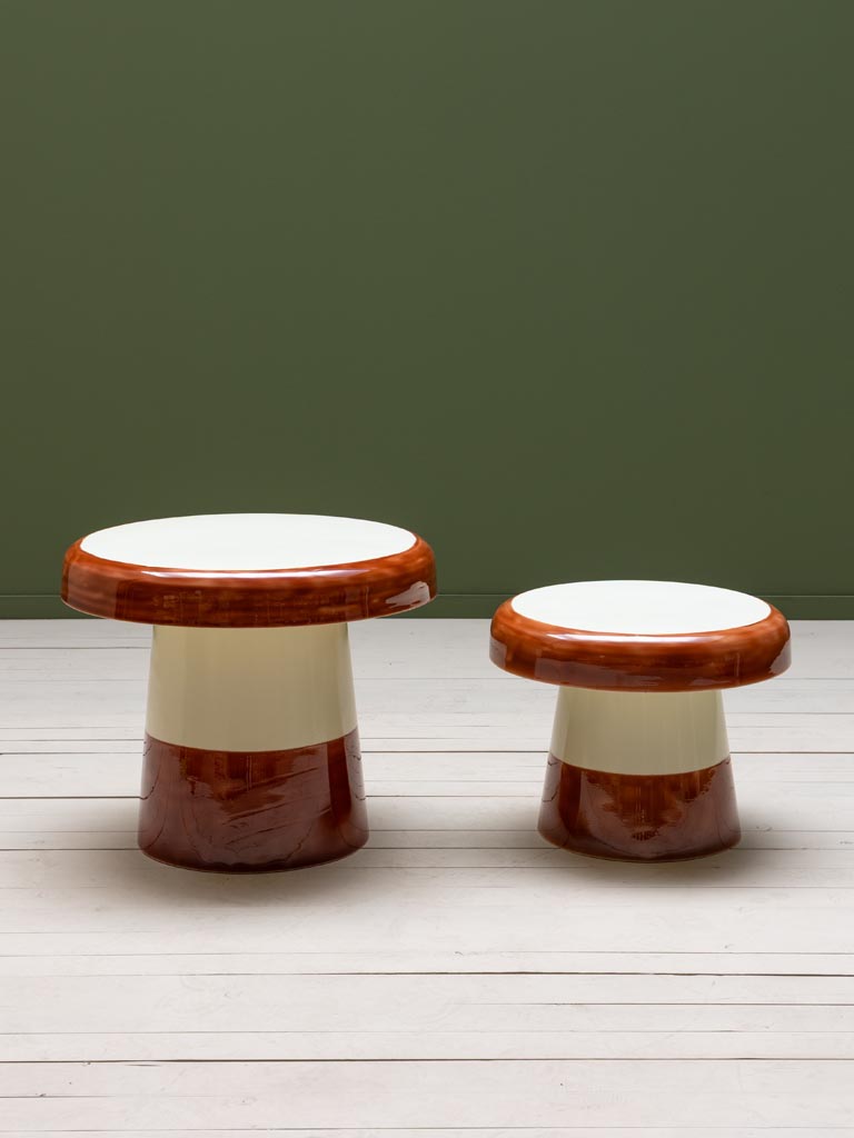 S/2 tables basses écru rouille Shiitake - 3