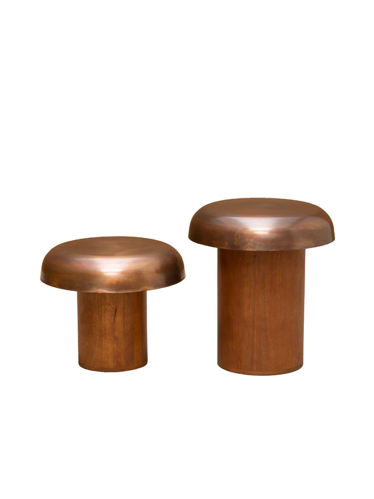 S/2 tables d'appoint  top cuivré Orma - 2