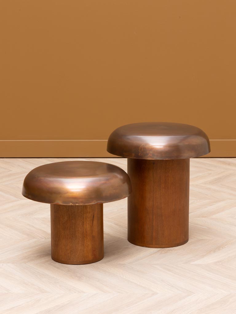 S/2 tables d'appoint  top cuivré Orma - 1
