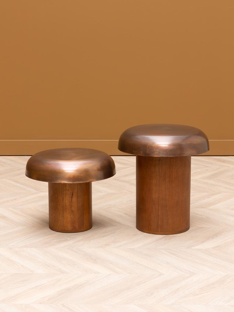 S/2 tables d'appoint  top cuivré Orma - 3