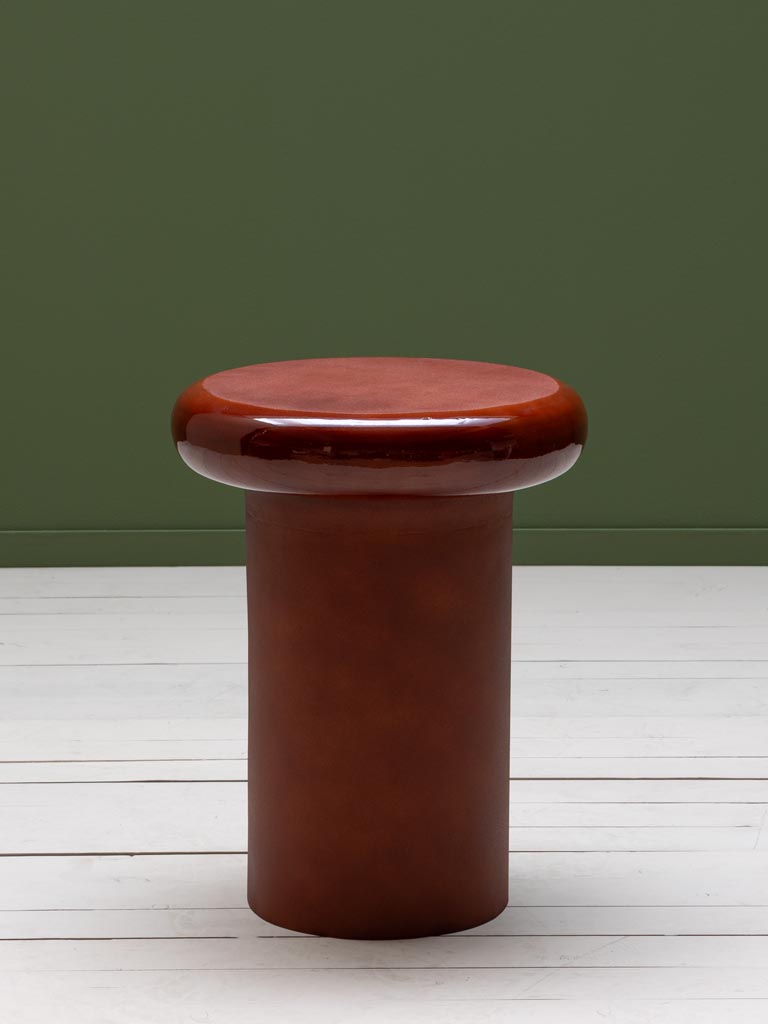 Table d'appoint mat & contour laqué Grenade - 1