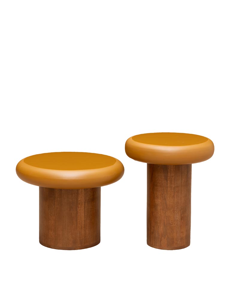 S/2 tables d'appoints top moutarde Humus - 2