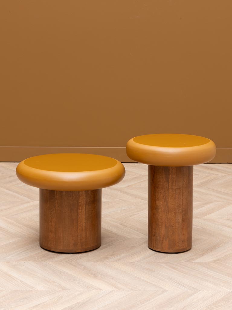 S/2 tables d'appoints top moutarde Humus - 3