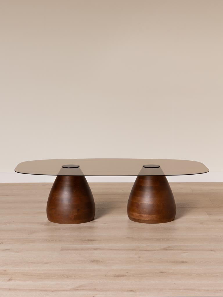 Table basse top en verre Ganache - 1