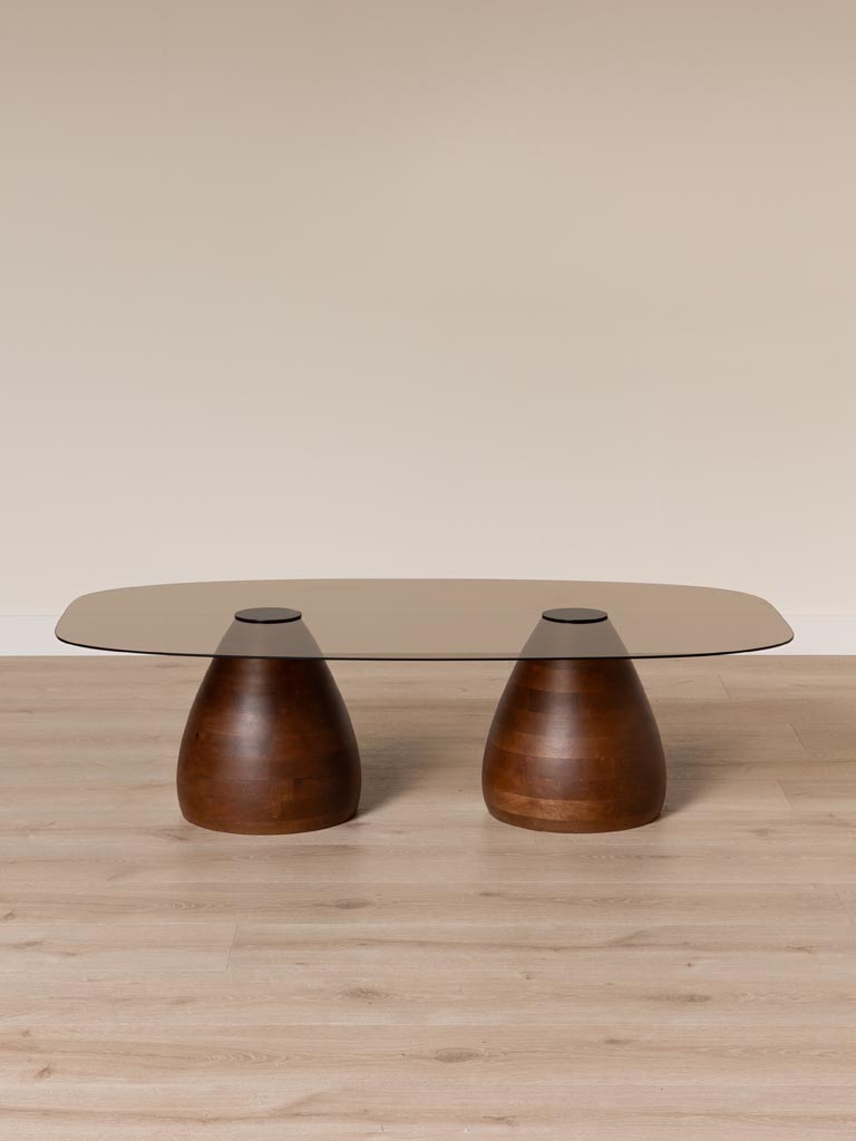 Table basse top en verre Ganache - 3