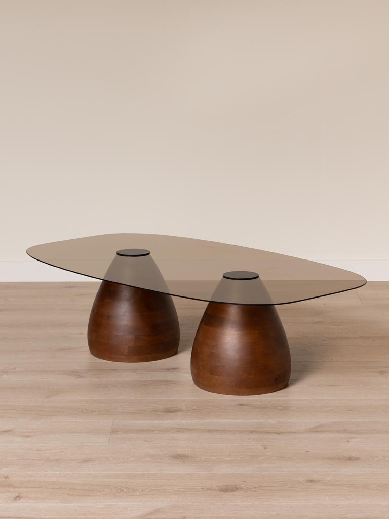 Table basse top en verre Ganache - 5
