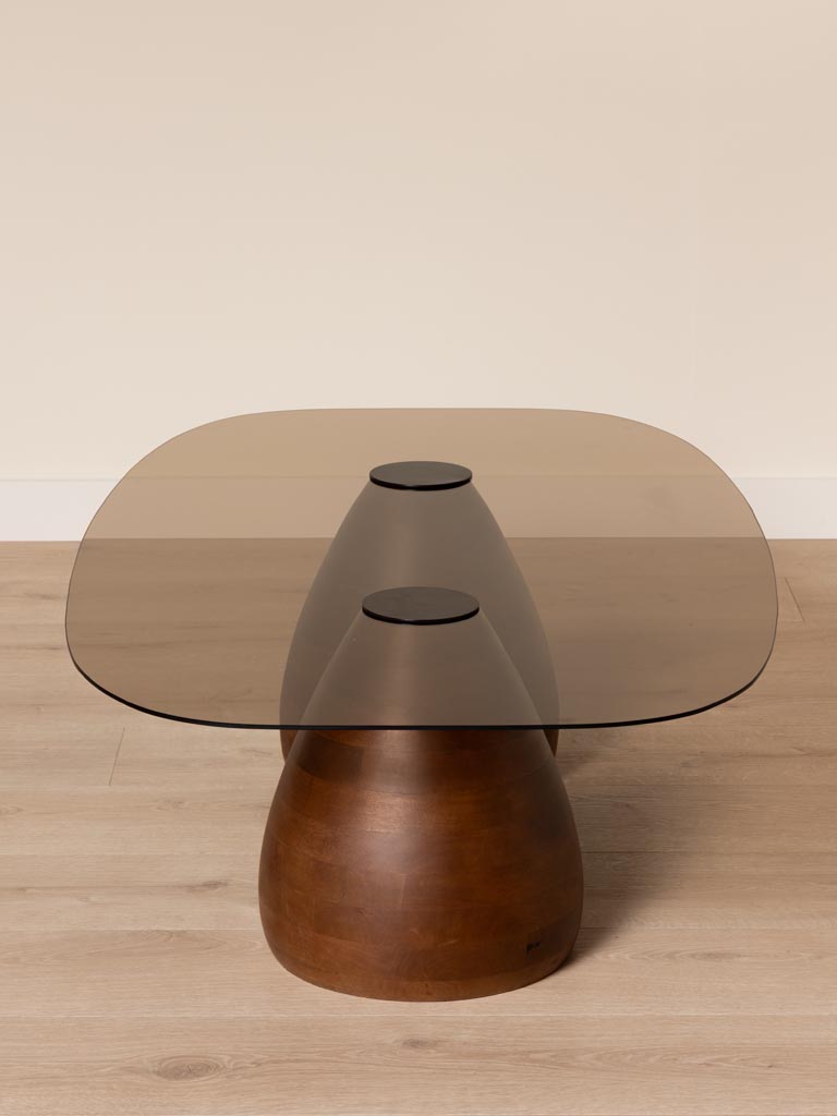 Table basse top en verre Ganache - 4