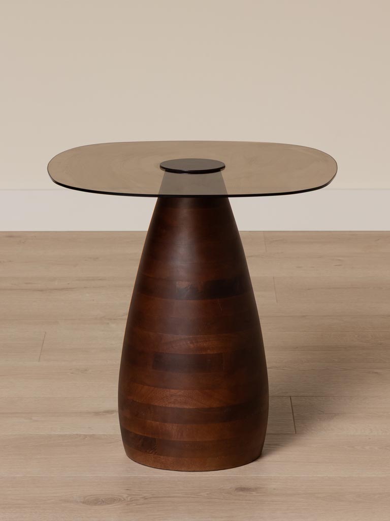 Table d'appoint top verre Ganache - 1