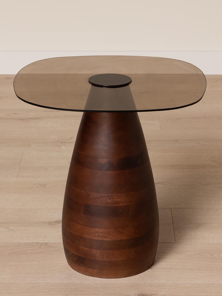 Table d'appoint top verre Ganache - 3