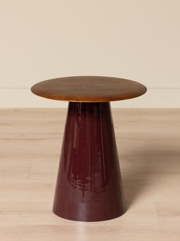 S/2 tables d'appoint base laquée Amarante - 4