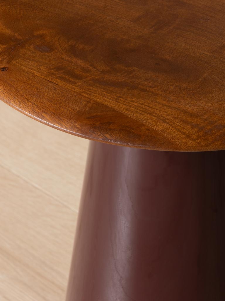 S/2 tables d'appoint base laquée Amarante - 6