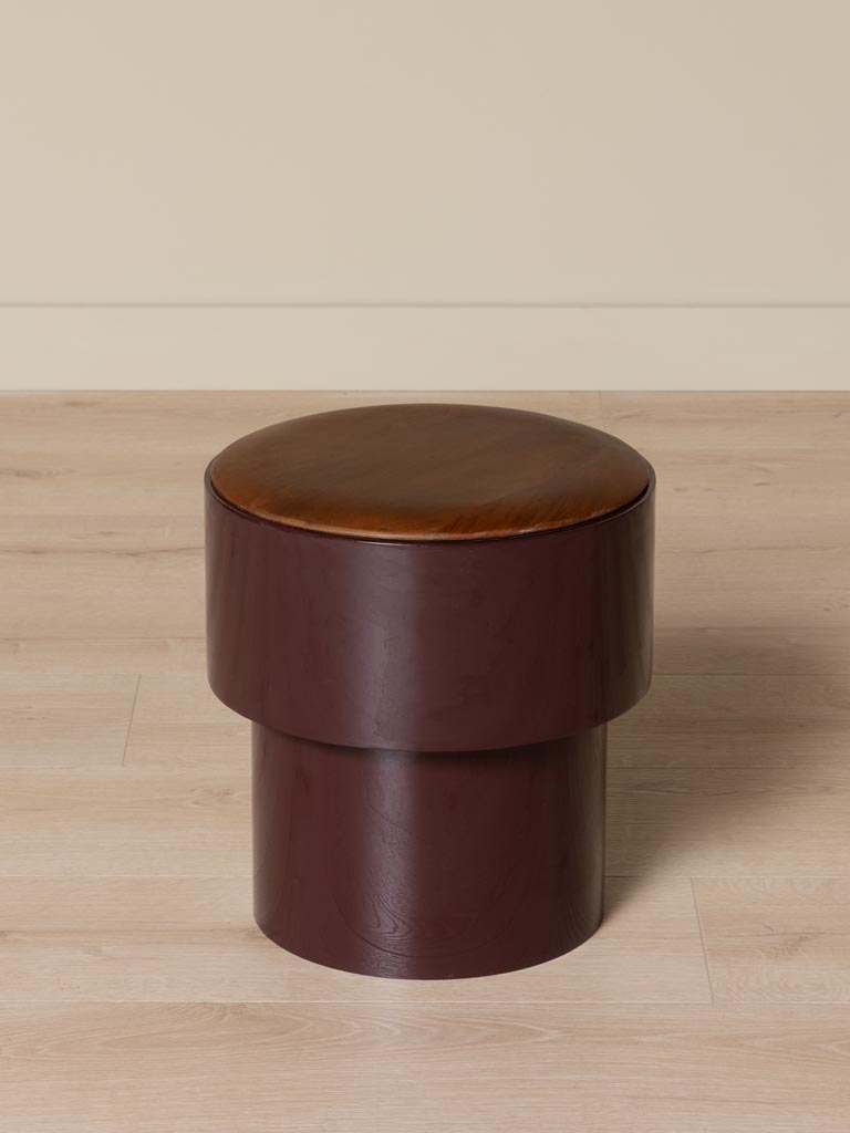 Side table lacquered base Amarante - 3
