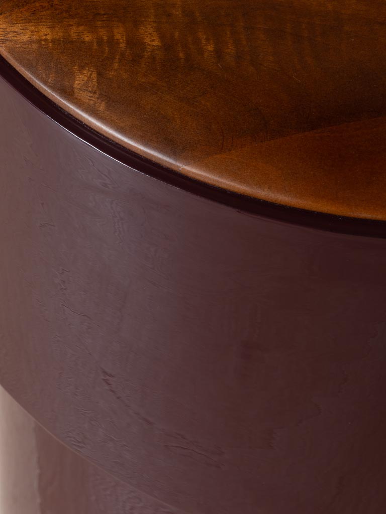 Side table lacquered base Amarante - 4