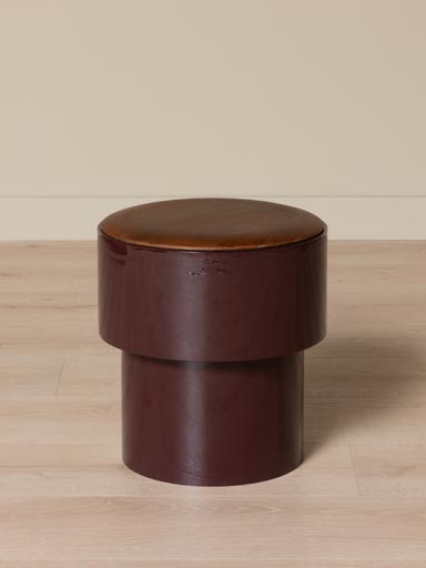 Side table lacquered base Amarante