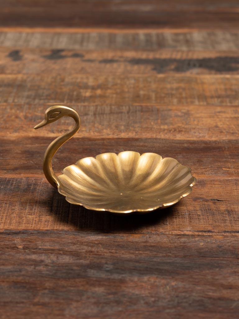 Golden swan trinket tray - 1