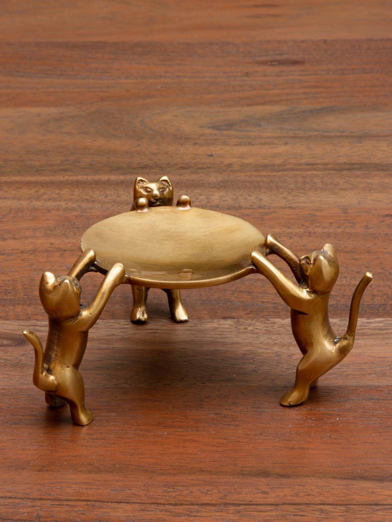 Small trinket tray cats trio - 1