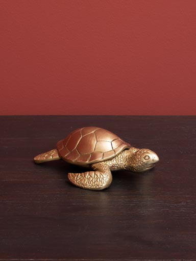 Petit boîte doré tortue