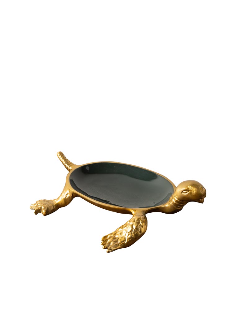 Trinket tray green lacquer turtle - 2