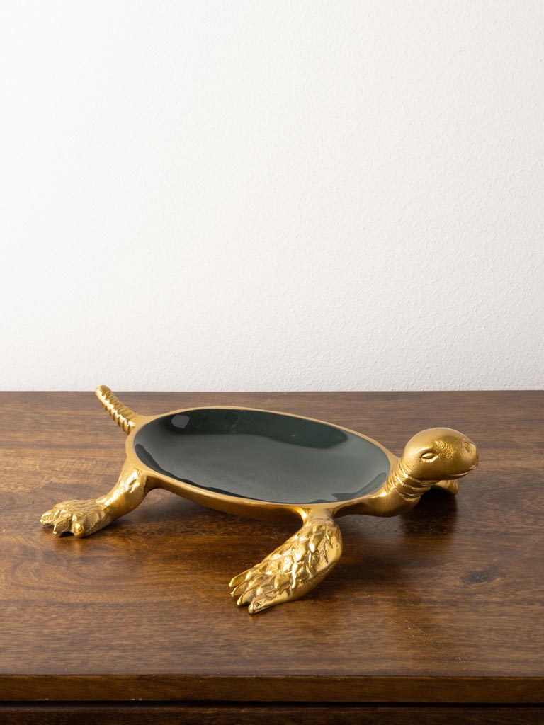 Trinket tray green lacquer turtle - 3