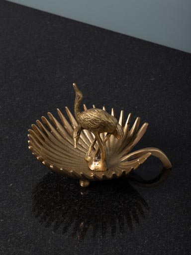 Leaf trinket tray with birds