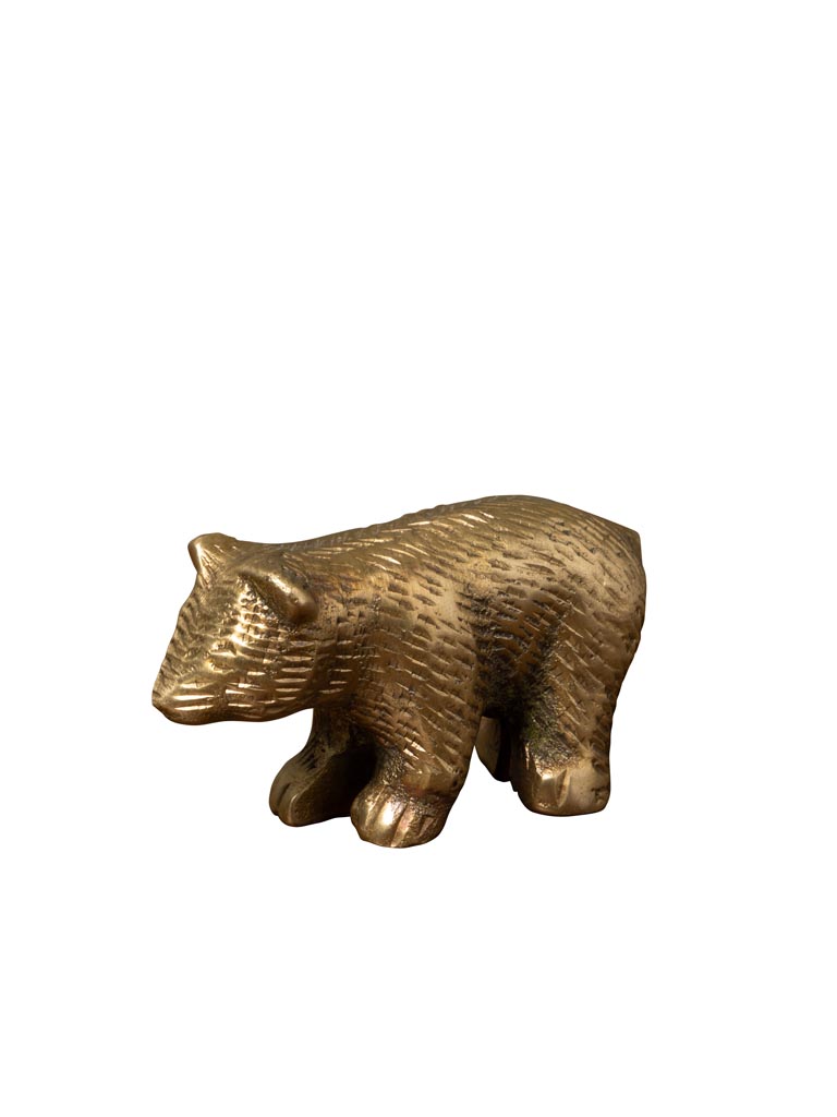 Tiny bear in brass - 2