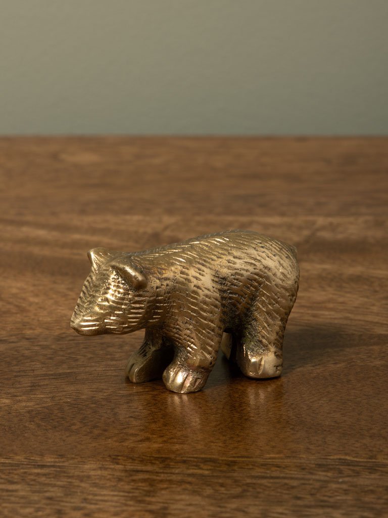 Tiny bear in brass - 1