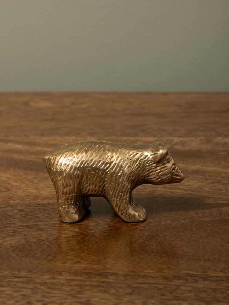 Tiny bear in brass - 3