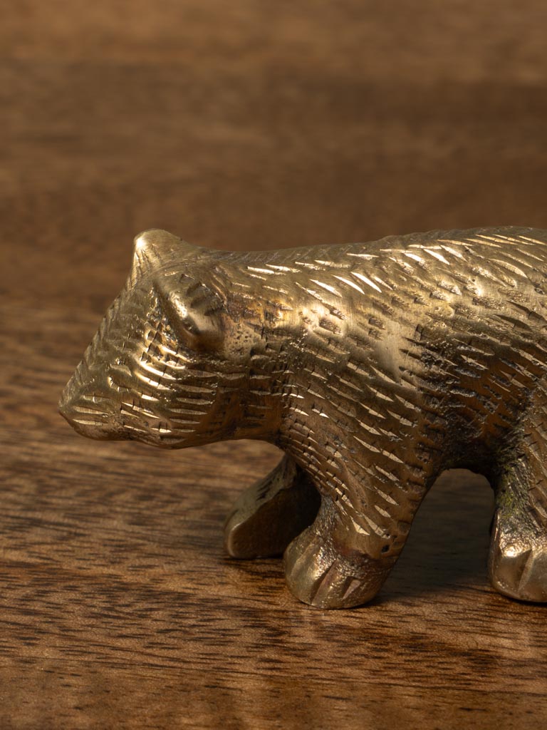 Tiny bear in brass - 4