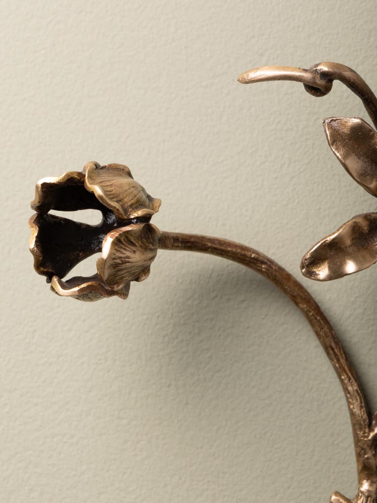 Flower hook brass patina - 3