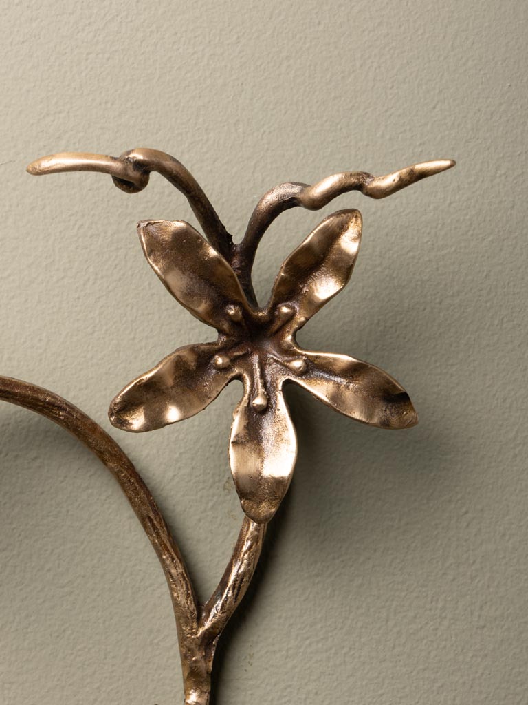 Flower hook brass patina - 5