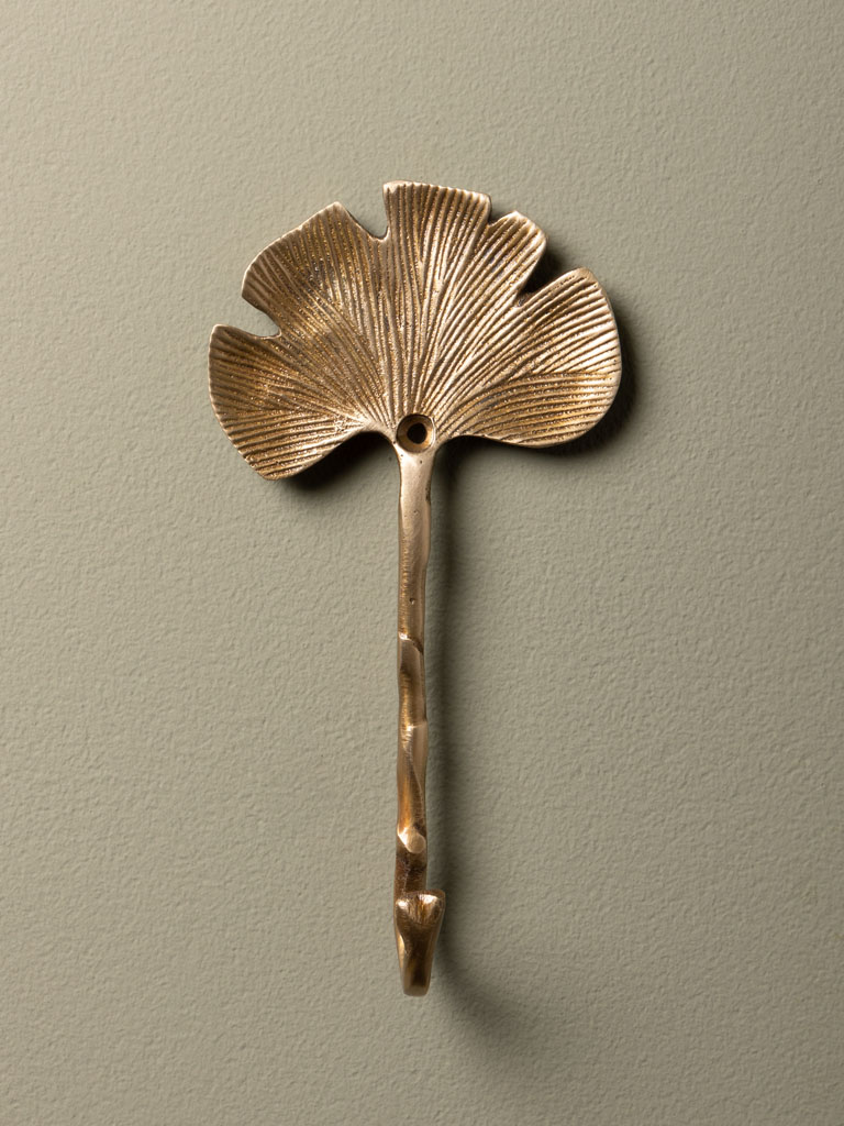 Golden Ginkgo leaf hook - 1