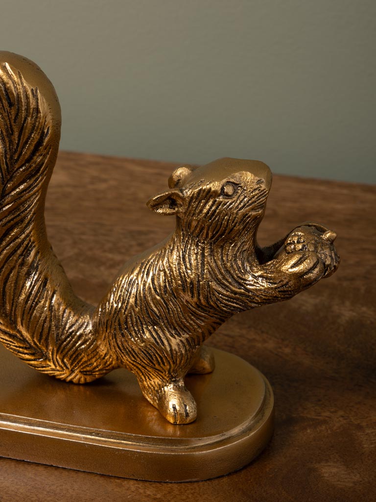 Golden squirrel bookends - 4