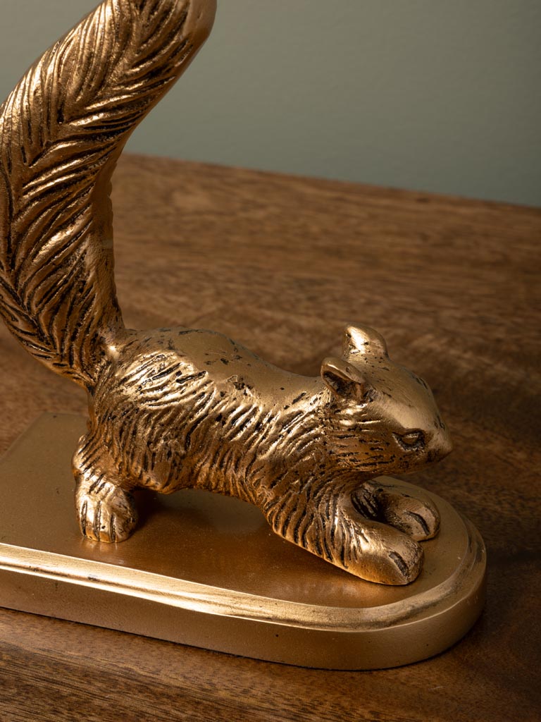 Golden squirrel bookends - 6