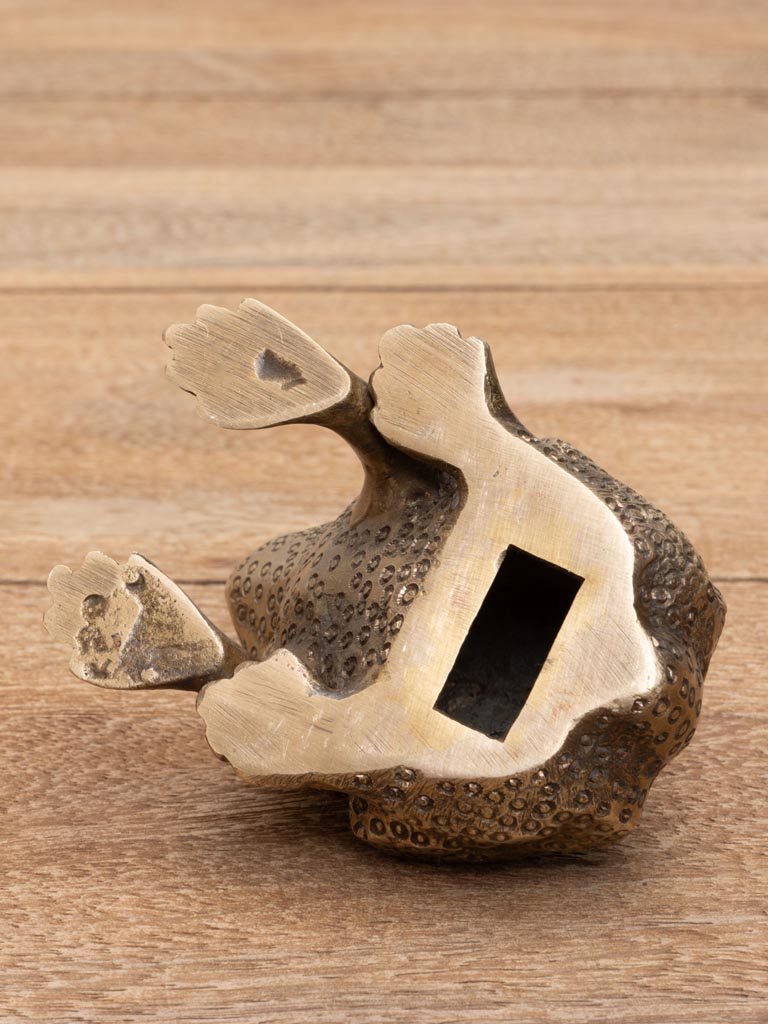 Frog bottle opener brass patina - 7