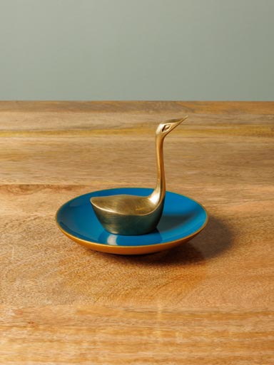 Enamel trinket tray Swan