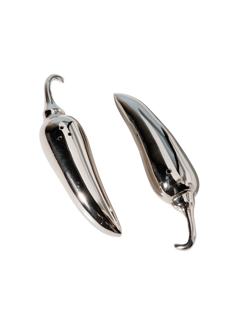 S/2 salt & pepper chili brass nickel patina - 2