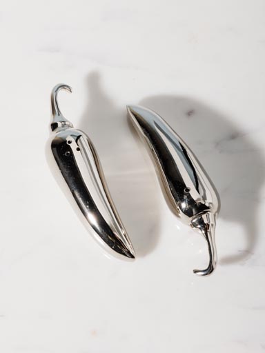 S/2 salt & pepper chili brass nickel patina